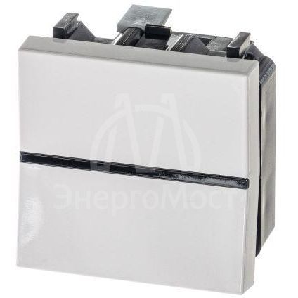 Механизм переключателя 1-кл. 2мод. СП Zenit 16А IP20 с клавишей альп. бел. ABB 2CLA220200N1101