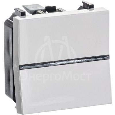 Механизм переключателя 1-кл. 2мод. СП Zenit 16А IP20 с клавишей альп. бел. ABB 2CLA220200N1101