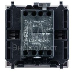 Механизм переключателя 1-кл. 2мод. СП Zenit 16А IP20 с клавишей альп. бел. ABB 2CLA220200N1101