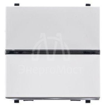 Механизм переключателя 1-кл. 2мод. СП Zenit 16А IP20 с клавишей альп. бел. ABB 2CLA220200N1101