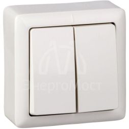 Выключатель 2-кл. ОП Хит 6А IP20 250В бел. SchE VA56-232-B