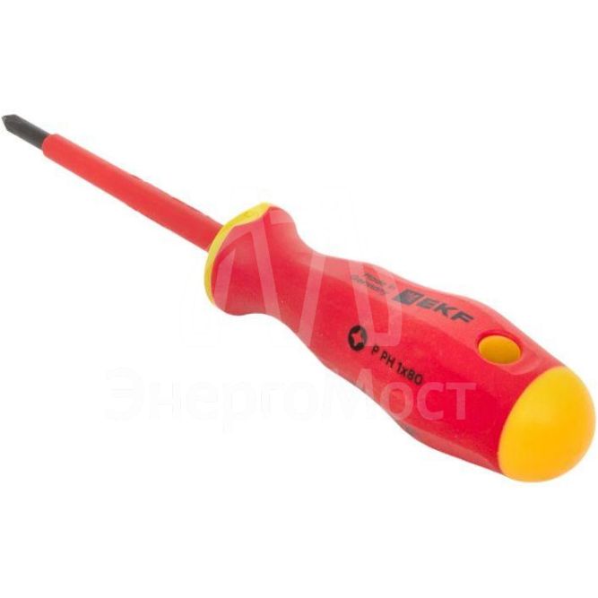 Отвертка Professional PH-FL1х80мм VDE 1000В EKF ph-fl-1-80-pro-in