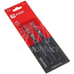 Пилка для электролобзика T144D (грубый рез по дереву и ДВП)(HCS) (уп.2шт) Master EKF pl-t144d-2