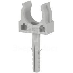 Держатель для труб (клипса) d16мм+дюбель с винтом DKC 51316