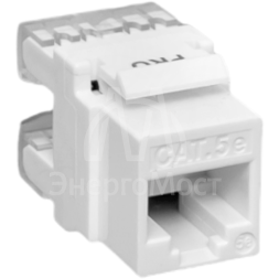 Модуль Keystone RJ45 кат.5E неэкранир. 110 IDC 180град. бел. TERACOM PRO EKF TRP-KSTN-180D-5EUTP-WH