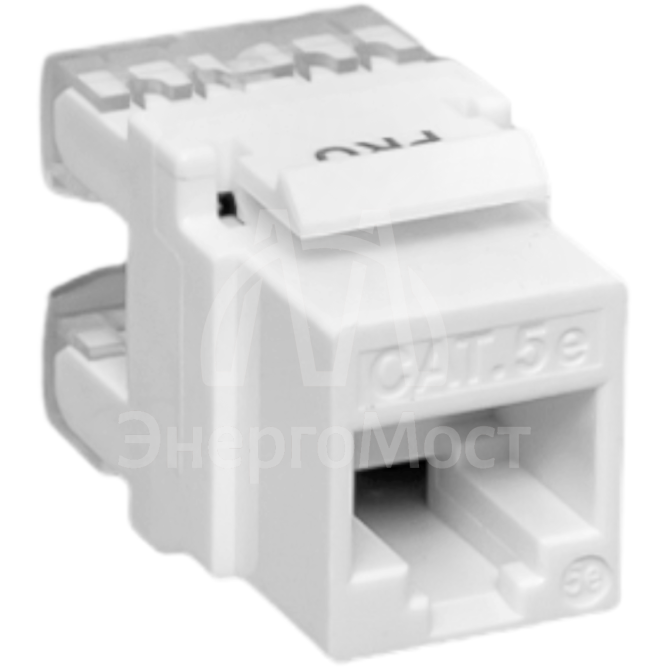 Модуль Keystone RJ45 кат.5E неэкранир. 110 IDC 180град. бел. TERACOM PRO EKF TRP-KSTN-180D-5EUTP-WH