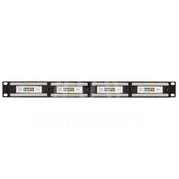Патч-панель TERACOM 19дюйм кат.5E 1U неэкранированная UTP 24 порта RJ-45 110 IDC EKF TRC-PPNL-5EUTP-1U24