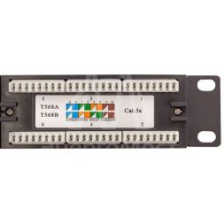 Патч-панель TERACOM 19дюйм кат.5E 1U неэкранированная UTP 24 порта RJ-45 110 IDC EKF TRC-PPNL-5EUTP-1U24