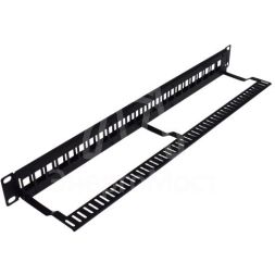 Патч-панель наборная 1U 24 порта с задним кабельным организатором TOKOV ELECTRIC TKE-PPFK-5E-1U-24P-UTP-CO