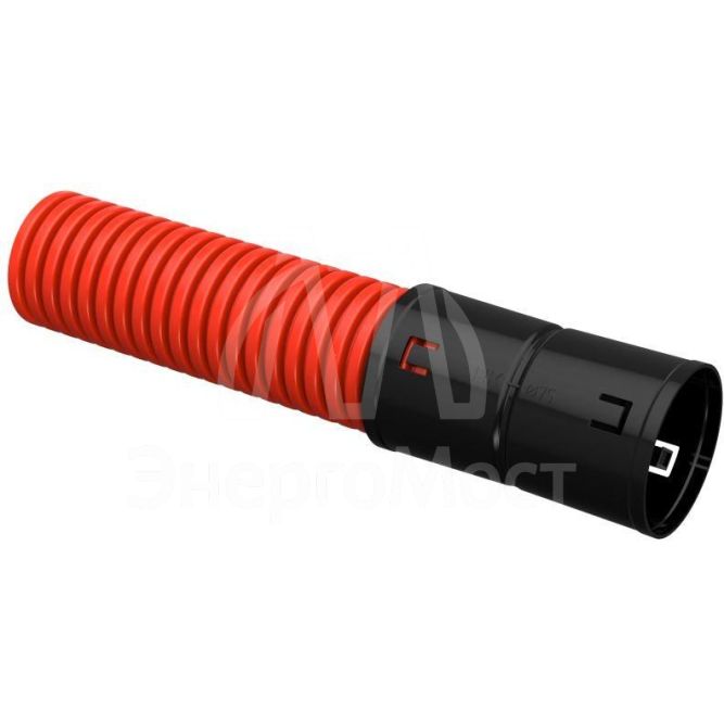 Труба гофрированная двустенная ПНД d75мм с муфтой SN12 красн. (уп.50м) IEK CTG12-075-K04-050-R
