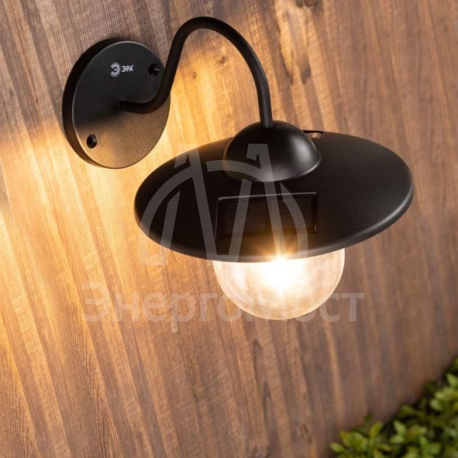 Светильник уличный ERASF22-38 Ретро на солнечных батареях настенный 1 LED ЭРА Б0053388