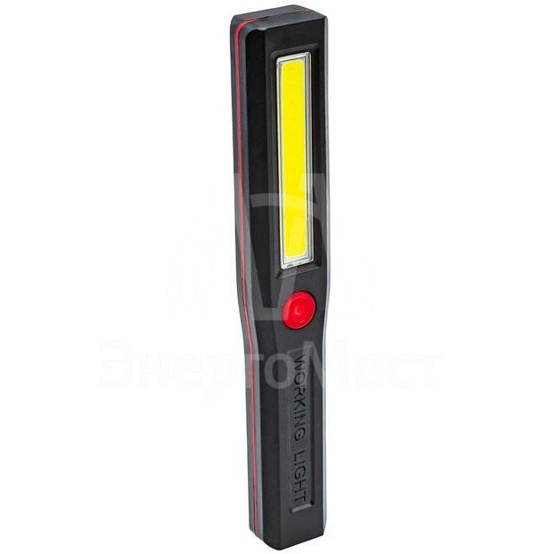 Фонарь 3Вт COB LED крючок магнит питание 3хAAA КОСМОС KocAu6001COB