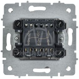 Выключатель проходной 2-кл. СП BRITE ВС10-2-6-БрАБ 10А механизм арктич. бел. IEK BR-V22-0-10-K91