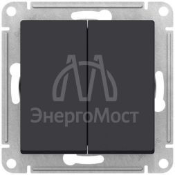 Переключатель перекрестный 2-кл. AtlasDesign 2хсх.7 10АХ механизм карбон SE ATN001073