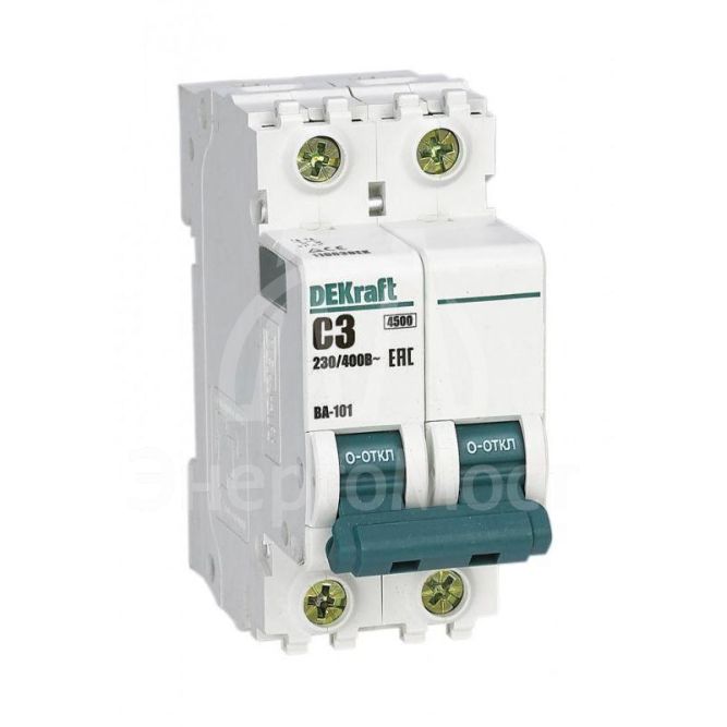 Выключатель автоматический модульный 2п C 3А 4.5кА ВА-101 SchE 11063DEK