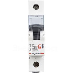 Выключатель автоматический модульный 1п C 63А 6кА TX3 6000 1мод. 230/400В Leg 404034