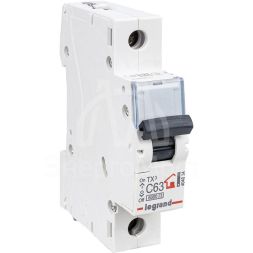 Выключатель автоматический модульный 1п C 63А 6кА TX3 6000 1мод. 230/400В Leg 404034