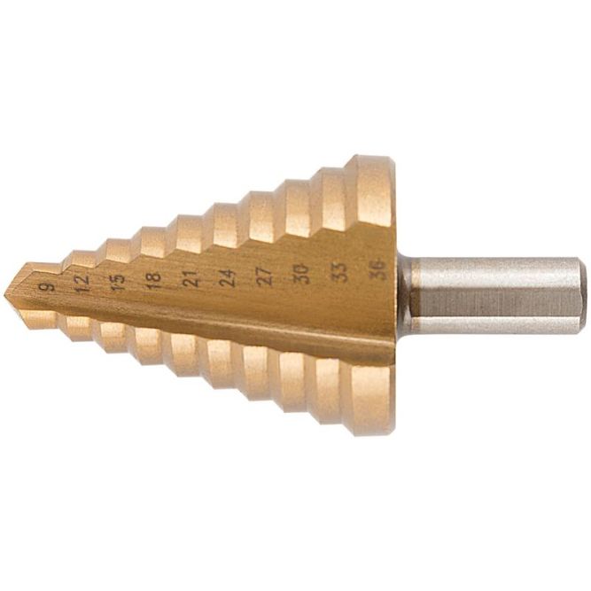 Сверло по металлу ступенчатое 9-36мм 9 ступеней HSS КУРС 36404