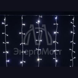 Гирлянда &amp;quot;Занавес&amp;quot; 1.5х1.5м 160LED бел. IP20 провод прозр. 230В транзит IEK LGDB201-2-160-L1-T-S-20
