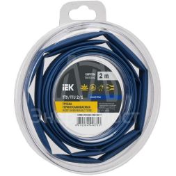 Трубка термоусадочная ТТУ нг-LS 2/1 син. (уп.2м) IEK UDR12-002-001-002-K07-T