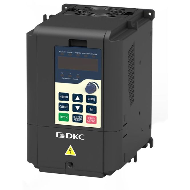 Преобразователь частоты 3ф 380В 2.2кВт встроенный тормозной прерыватель и ЭМС фильтр DKC V2000-T02P2G