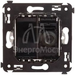 Розетка телевизионная одиночная TV 1-м СП Avanti &amp;quot;Черный матовый&amp;quot; DKC 4412503