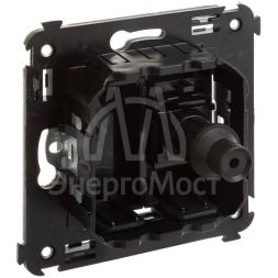 Розетка телевизионная одиночная TV 1-м СП Avanti &amp;quot;Черный матовый&amp;quot; DKC 4412503