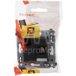 Розетка телевизионная одиночная TV 1-м СП Avanti &amp;quot;Черный матовый&amp;quot; DKC 4412503