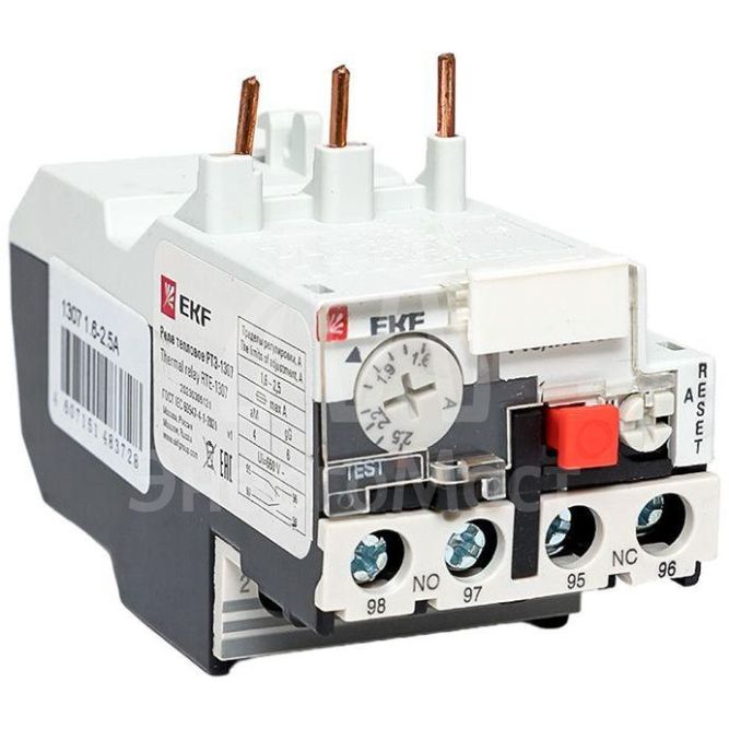 Реле тепл. РТЭ 1307 1.6-2.5А EKF rel-1307-1.6-2.5