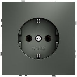 Розетка 1-м СП S70 16А с заземл. механизм титан Voltum VLS040106