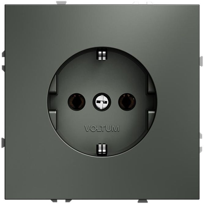 Розетка 1-м СП S70 16А с заземл. механизм титан Voltum VLS040106