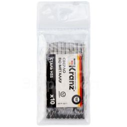 Сверло по металлу 3.2мм HSS DIN 338 (уп.10шт) Kranz KR-91-0611