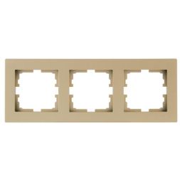 Рамка 3-м VESNA горизонт. без вставки зол. LEZARD 742-3600-148