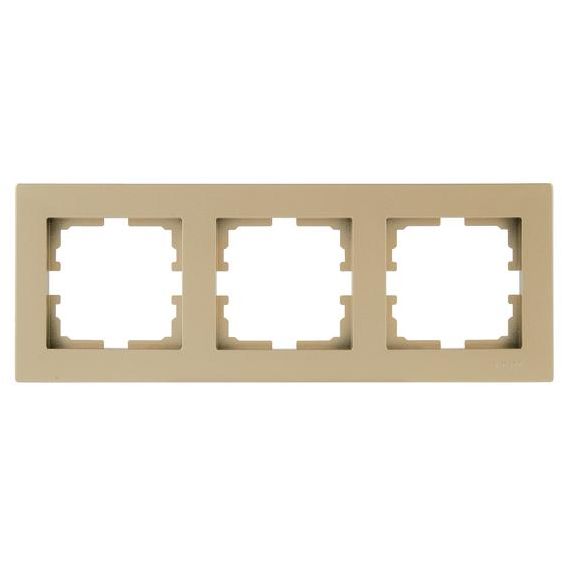 Рамка 3-м VESNA горизонт. без вставки зол. LEZARD 742-3600-148