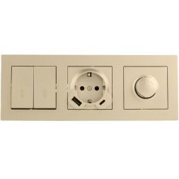 Рамка 3-м VESNA горизонт. без вставки зол. LEZARD 742-3600-148