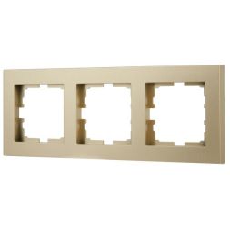 Рамка 3-м VESNA горизонт. без вставки зол. LEZARD 742-3600-148
