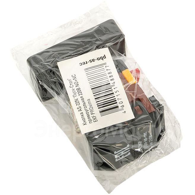 Кнопка AS-22N &amp;quot;Пуск-Стоп&amp;quot; прямоугольная 220В NO+NC EKF pbn-as-rec