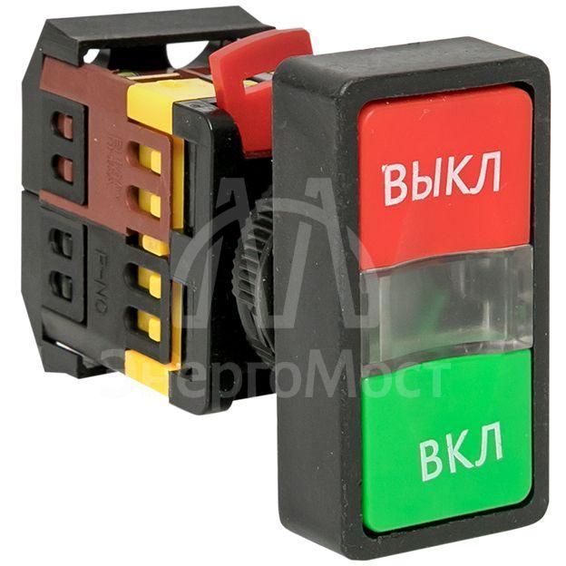 Кнопка AS-22N &amp;quot;Пуск-Стоп&amp;quot; прямоугольная 220В NO+NC EKF pbn-as-rec