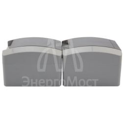 Блок ОП 2 розетки вертик. INDUSTRIAL с заземл. IP54 сер. Kranz KR-78-0615