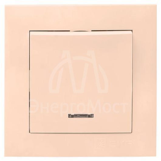 Выключатель 1-кл. СП Валенсия 10А IP20 с индикатором крем. PROxima EKF EWV10-121-20