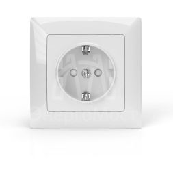 Розетка 1-м СП AVA 16А IP20 с заземл. защ. шторки в сборе бел. TOKOV LIGHT TKL-AV-R1FZSF-C01