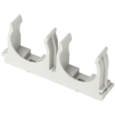 Держатель для труб (клипса) d32мм для прямого монтажа CLIP-32-G-MP сер. (уп.50шт) Эра Б0062106