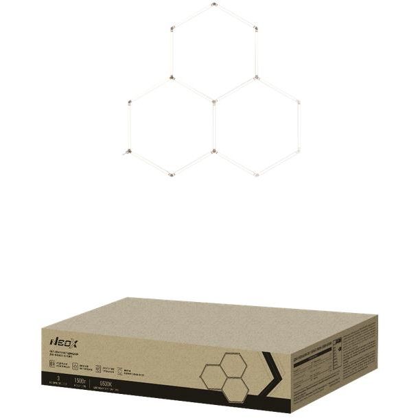 Светильник светодиодный ДБО-HEXAGON 3С-15065 150Вт 6500К 230В 1617х1611мм 3 соты 0.5м шнур с вилкой NEOX 4690612066615