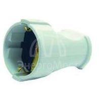 Штепсель с заземл. бел. Makel 10003