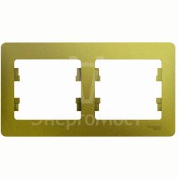 Рамка 2-м Glossa горизонт. фисташк. SchE GSL001002