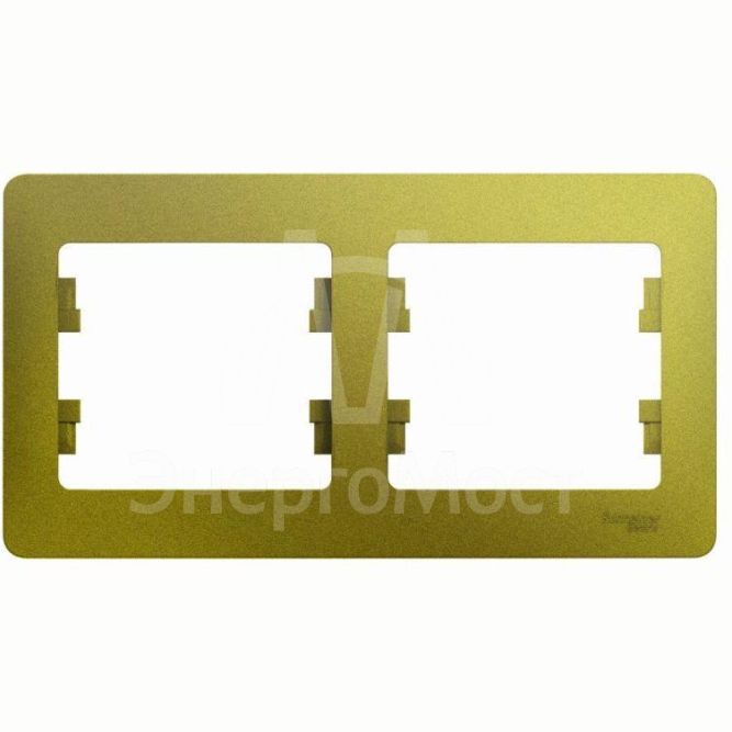 Рамка 2-м Glossa горизонт. фисташк. SchE GSL001002