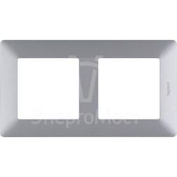 Рамка 2-м Valena Life универсальная алюм. Leg 754132