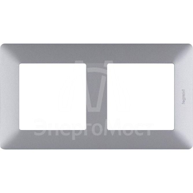 Рамка 2-м Valena Life универсальная алюм. Leg 754132