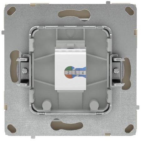 Розетка компьютерная 1-м KANT RJ45 кат.6A без шторки ванильн. марципан DKC 7015673