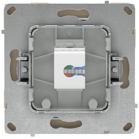 Розетка компьютерная 1-м KANT RJ45 кат.6A без шторки ванильн. марципан DKC 7015673